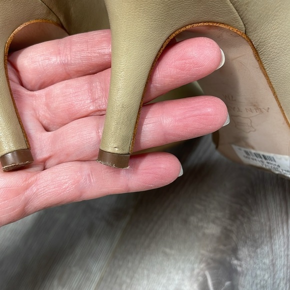 Ann Taylor Leather Pumps Heels Style 397174 Camel Nude 7M - Picture 13 of 16